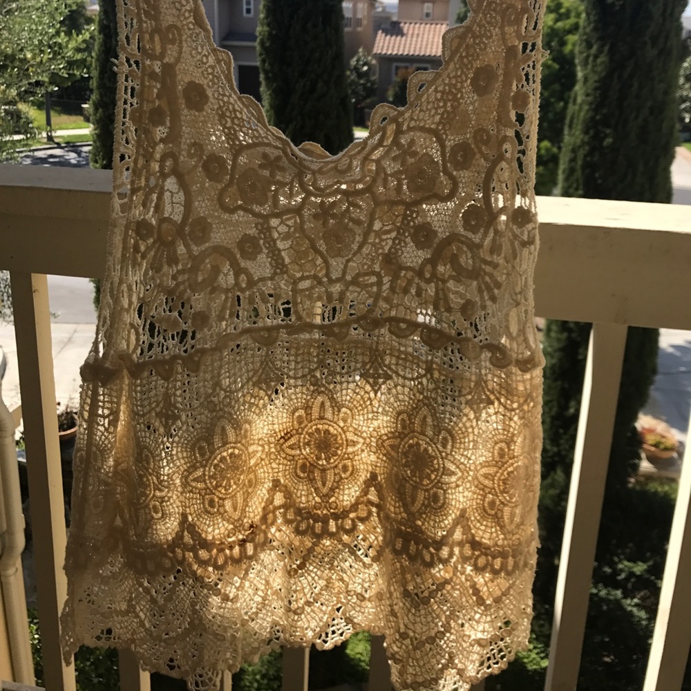 Floral crop top for bathing suit